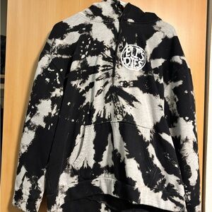 Eli’s Dyes Black and Grey Bleach-Dye Hoodie